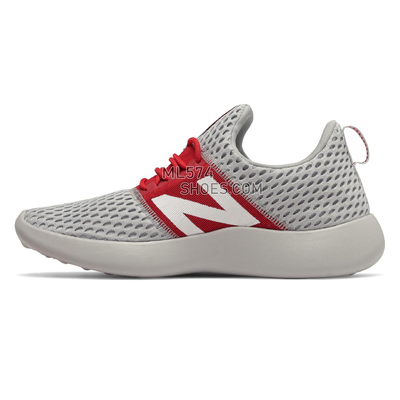 New Balance RCVRY v2 - Men's Post-Game - Rain Cloud with Red - RCVRYTR2