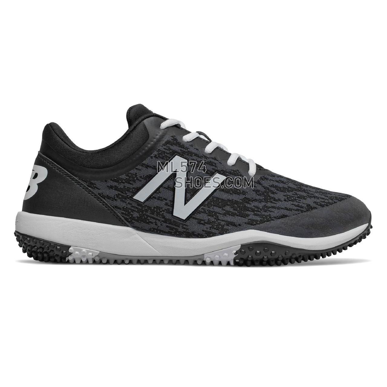 New Balance 4040v5 Turf - Men's Baseball Turf - Black with White - T4040BK5