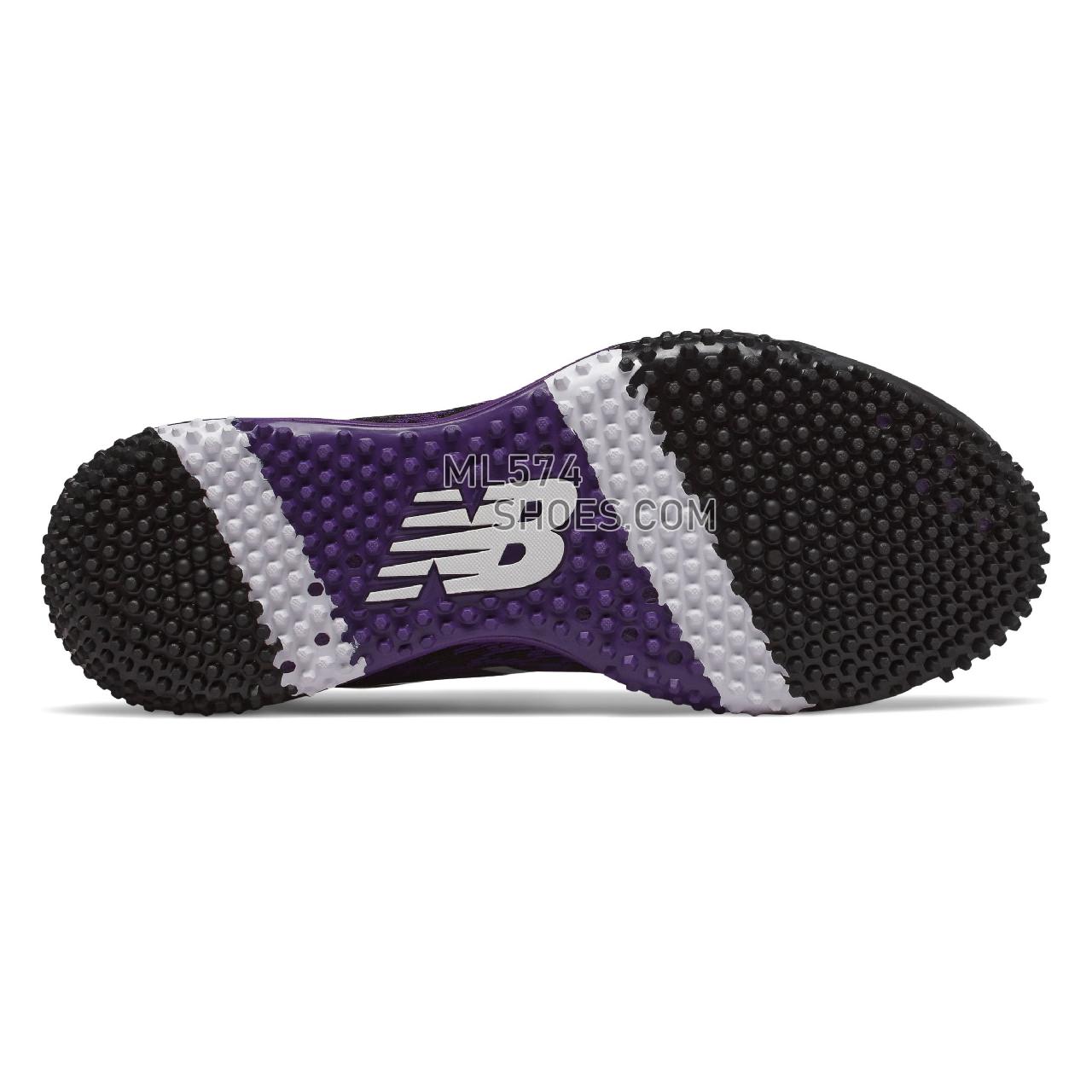 New Balance 4040v5 Turf - Men's Baseball Turf - Black with Purple - T4040BP5