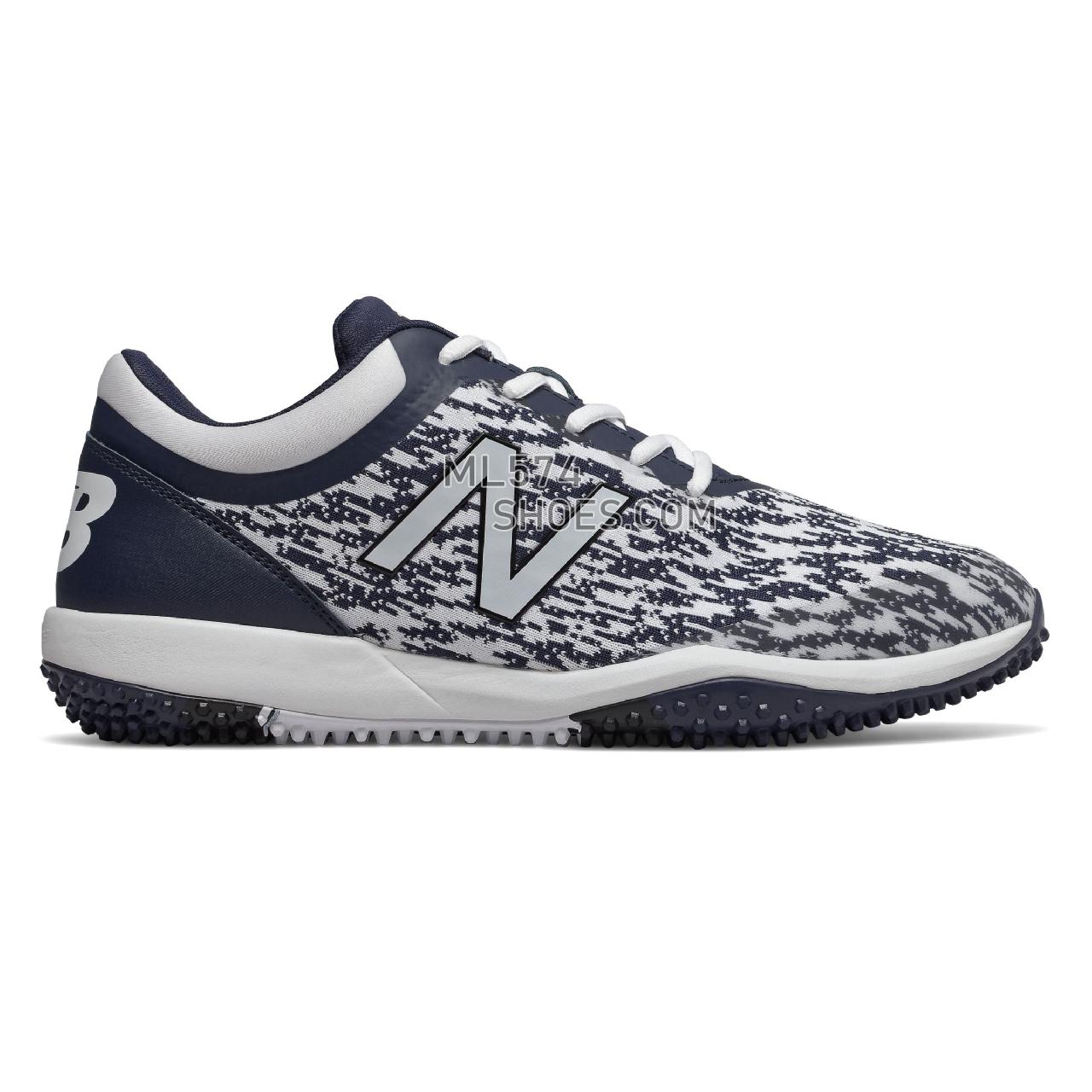 New Balance 4040v5 Turf - Men's Baseball Turf - Navy with White - T4040TN5