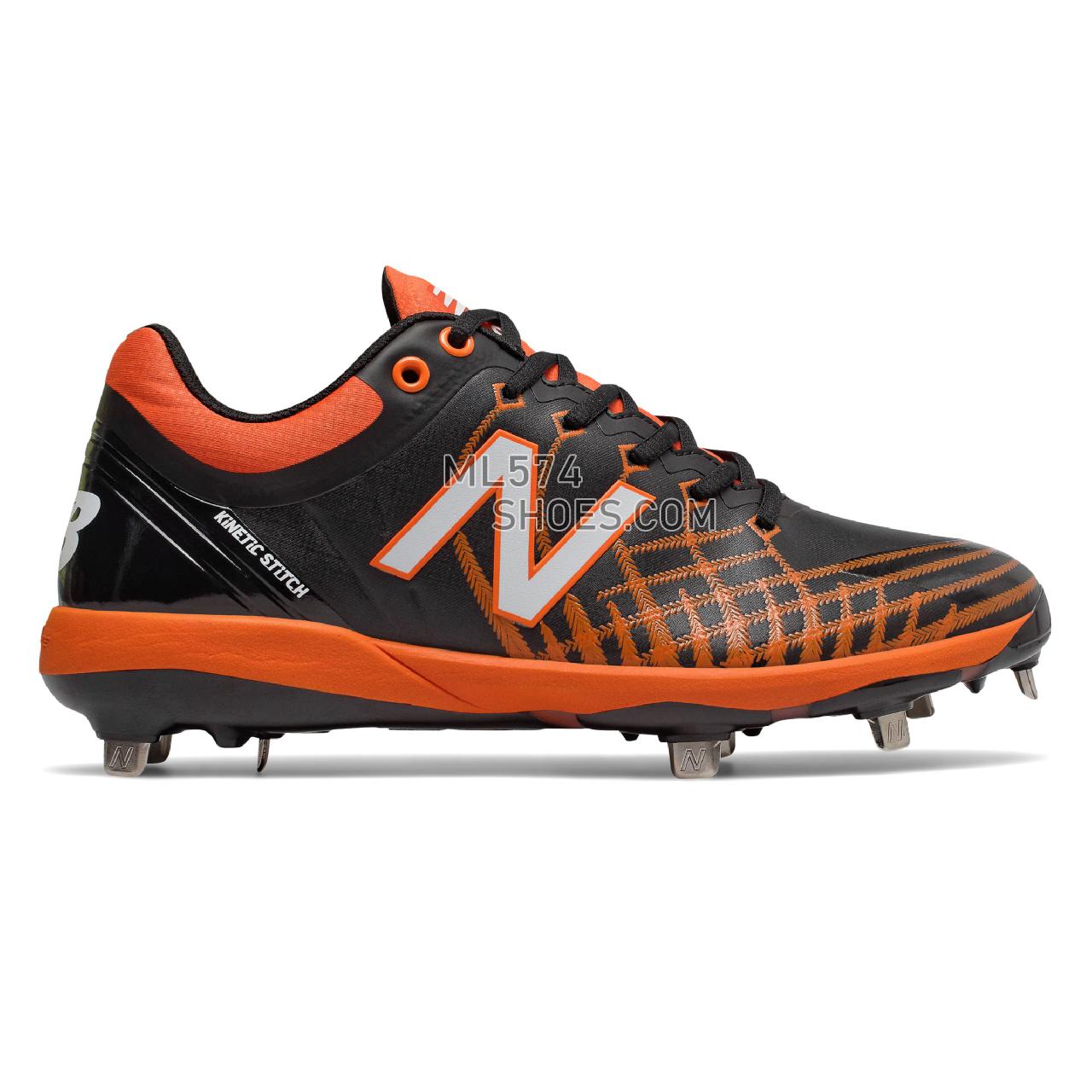 New Balance 4040v5 Metal - Men's Baseball Turf - Black with Orange - L4040BO5
