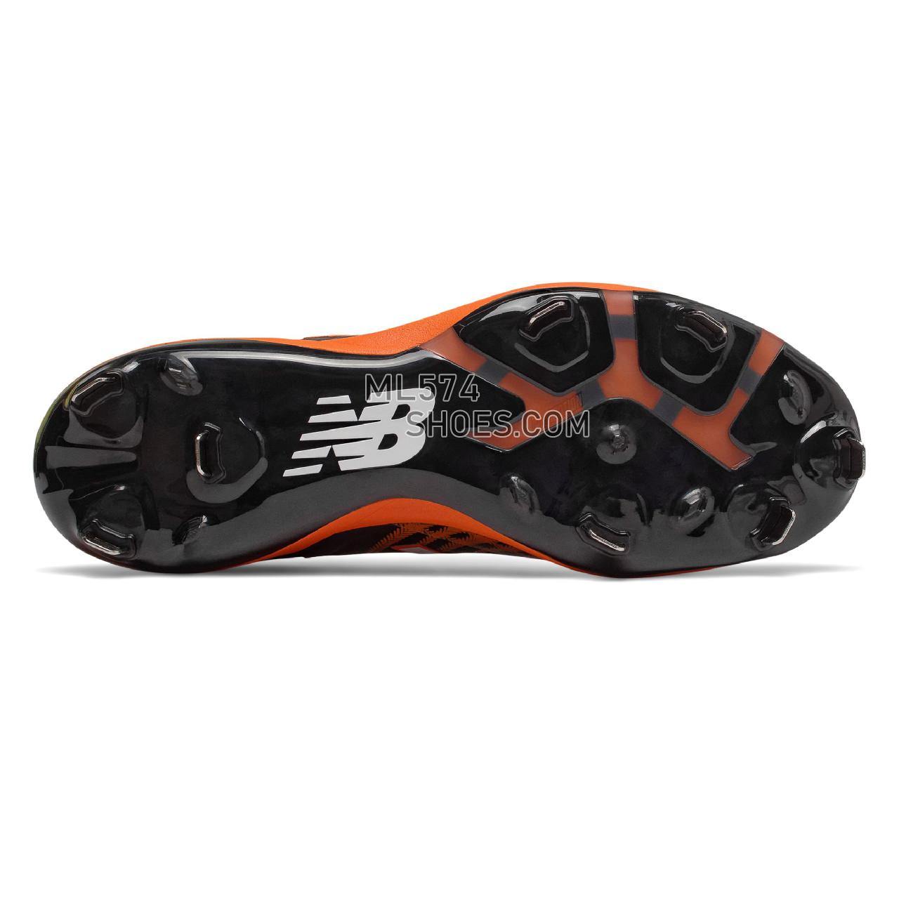 New Balance 4040v5 Metal - Men's Baseball Turf - Black with Orange - L4040BO5