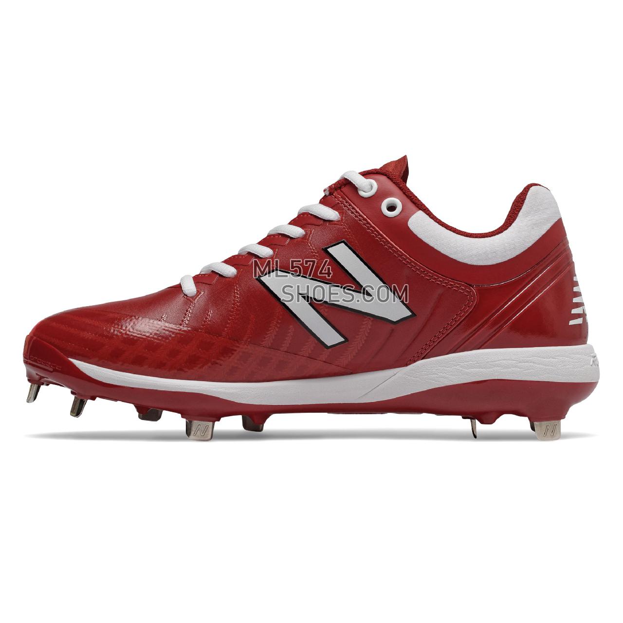 New Balance 4040v5 Metal - Men's Baseball Turf - Maroon with White - L4040MW5