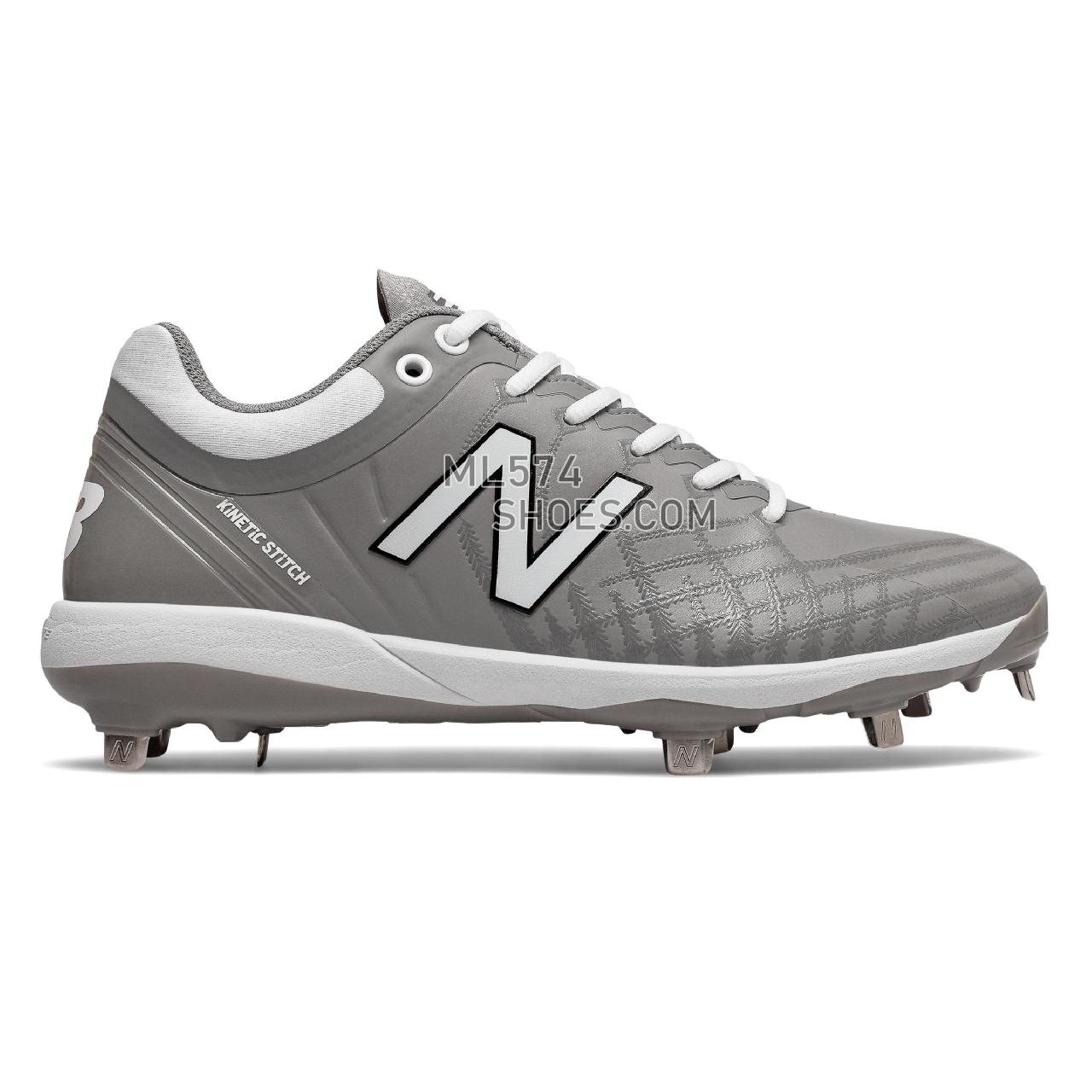 New Balance 4040v5 Metal - Men's Baseball Turf - Grey with White - L4040TG5
