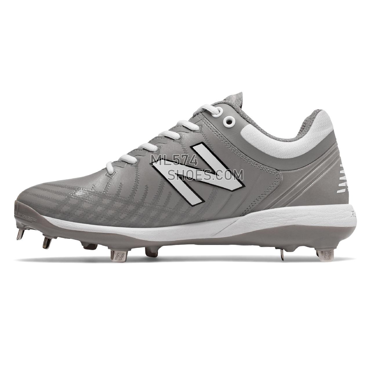 New Balance 4040v5 Metal - Men's Baseball Turf - Grey with White - L4040TG5