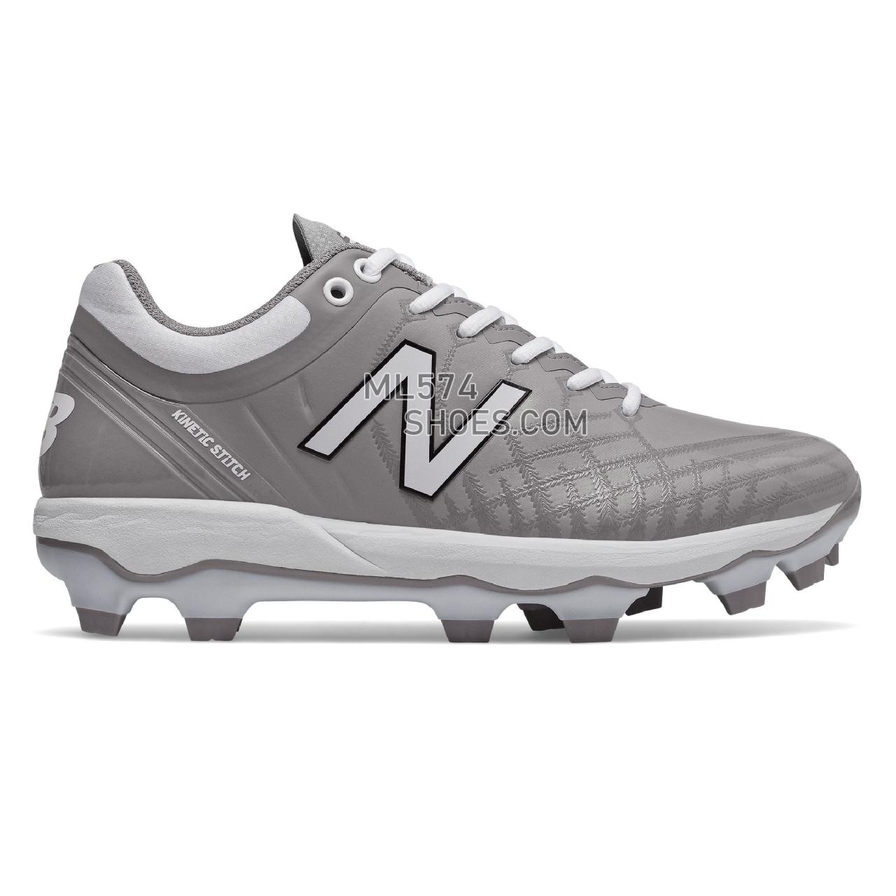 New Balance 4040v5 TPU - Men's Baseball Turf - Grey with White - PL4040G5