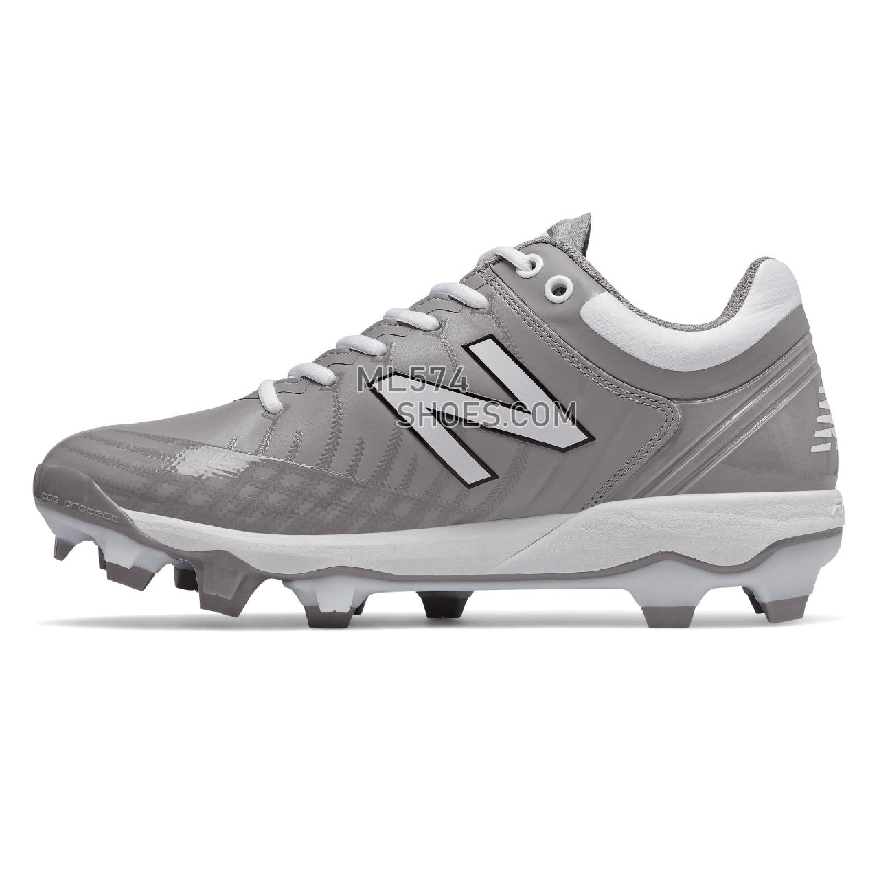 New Balance 4040v5 TPU - Men's Baseball Turf - Grey with White - PL4040G5