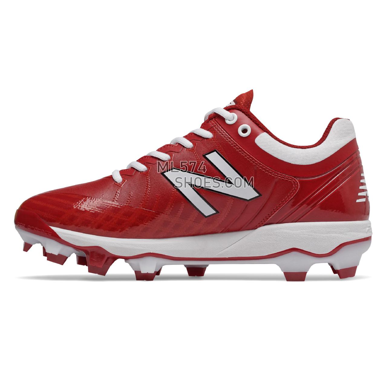 New Balance 4040v5 TPU - Men's Baseball Turf - Maroon with White - PL4040M5