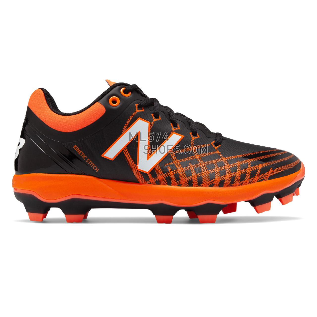 New Balance 4040v5 TPU - Men's Baseball Turf - Black with Orange - PL4040O5