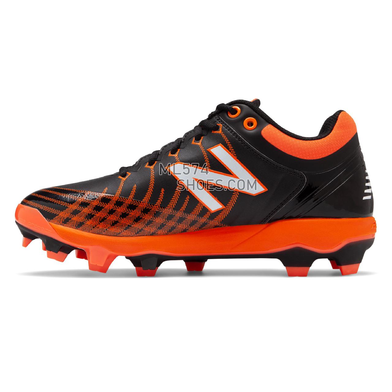 New Balance 4040v5 TPU - Men's Baseball Turf - Black with Orange - PL4040O5