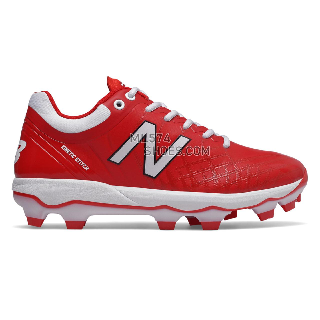 New Balance 4040v5 TPU - Men's Baseball Turf - Red with White - PL4040R5