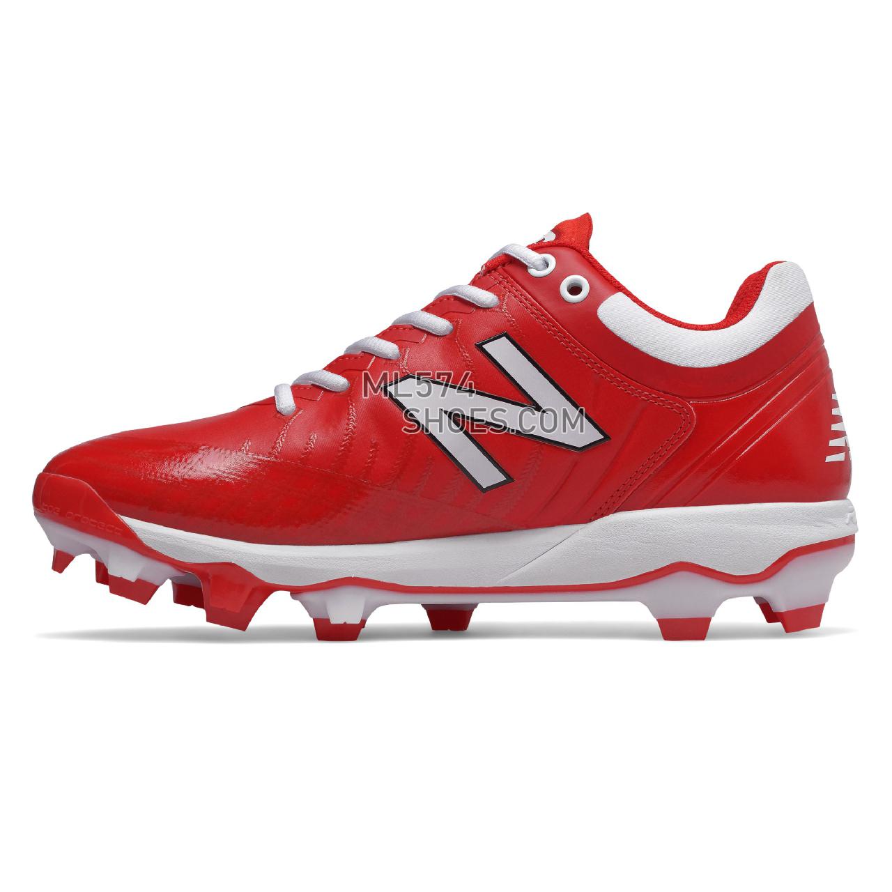 New Balance 4040v5 TPU - Men's Baseball Turf - Red with White - PL4040R5