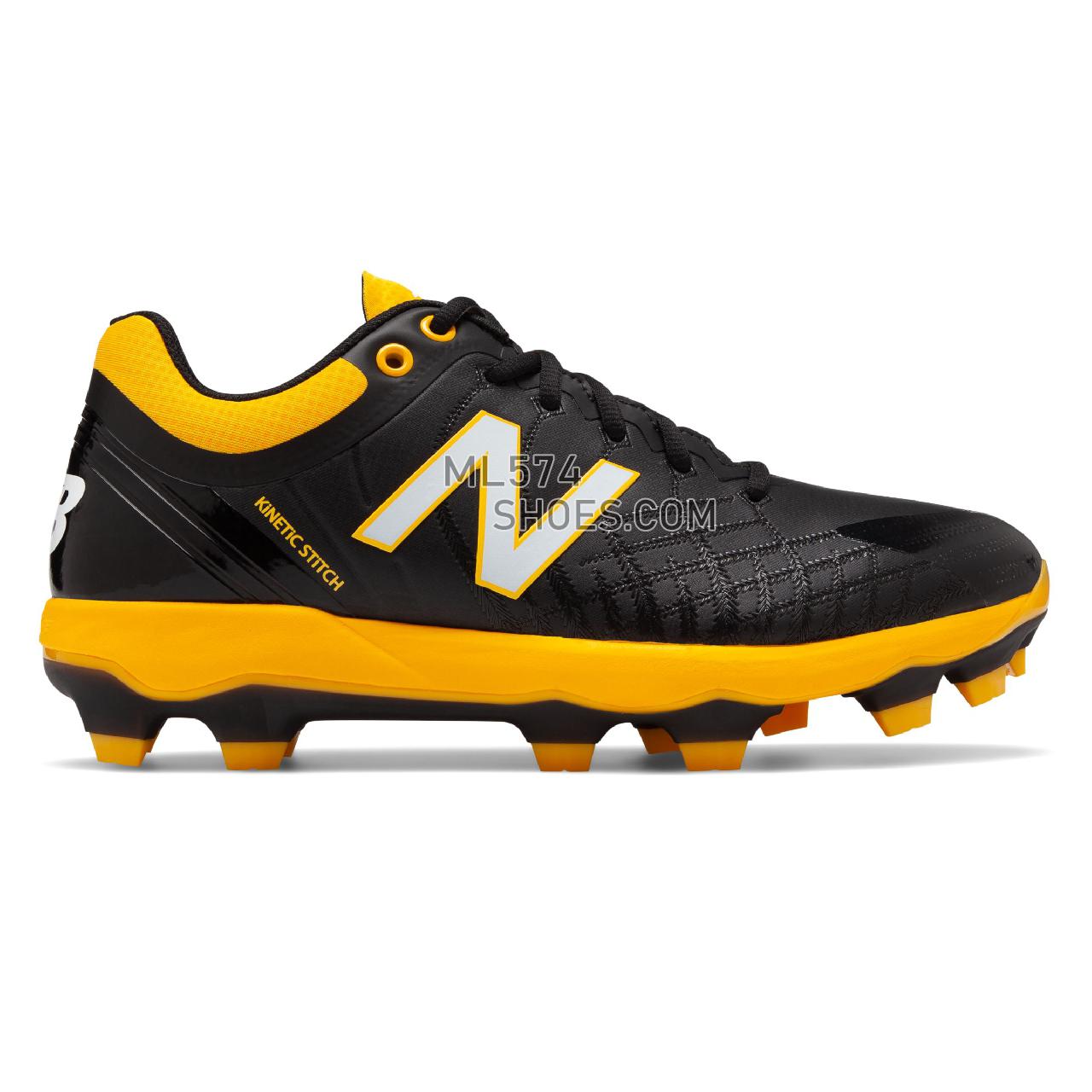 New Balance 4040v5 TPU - Men's Baseball Turf - Black with Yellow - PL4040Y5