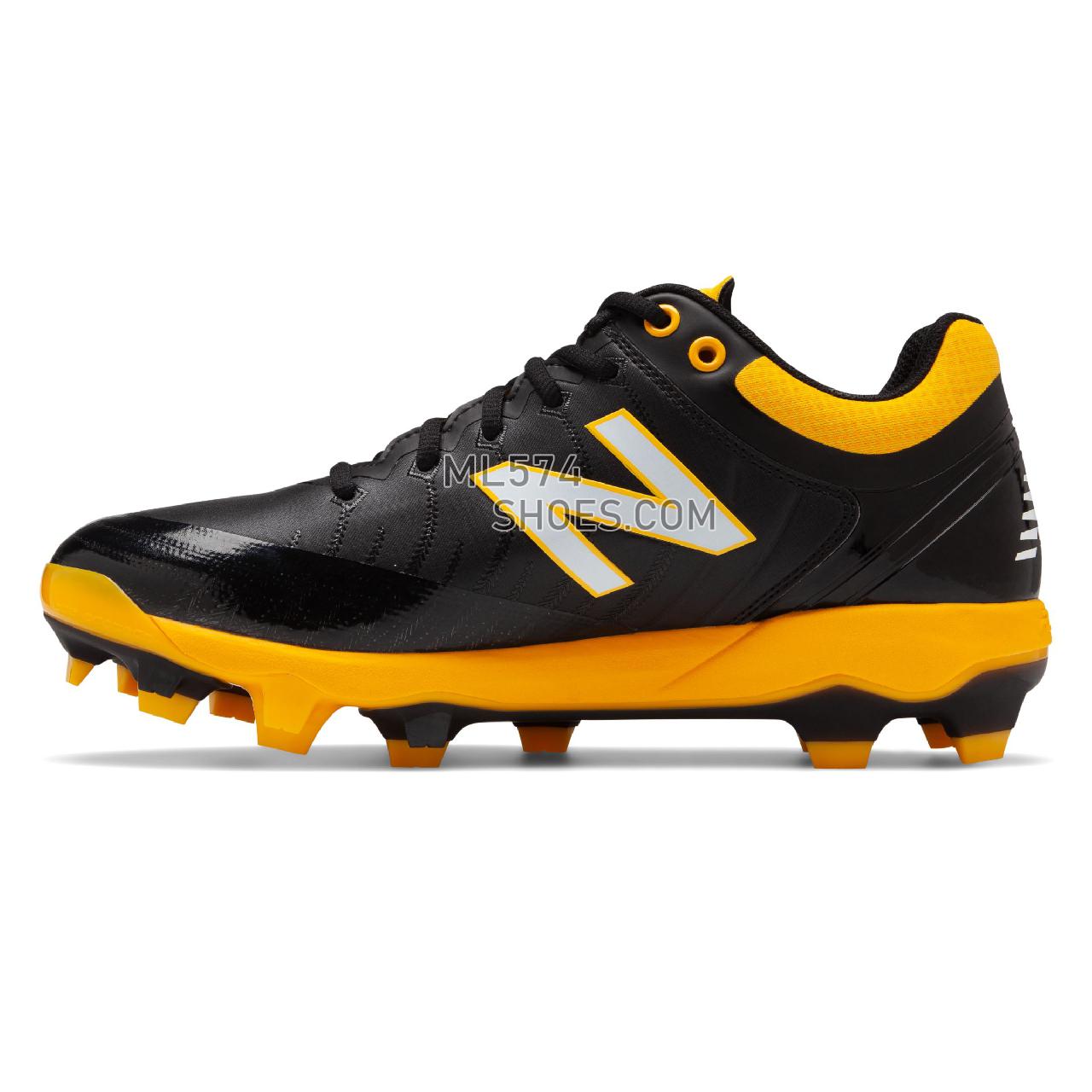 New Balance 4040v5 TPU - Men's Baseball Turf - Black with Yellow - PL4040Y5