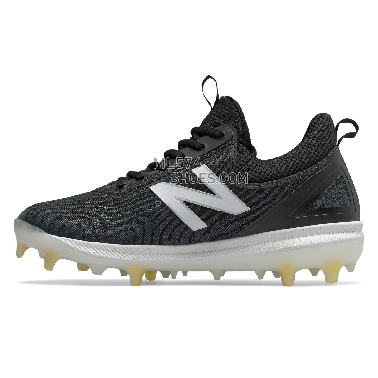 New Balance FuelCell COMPv2 - Men's Baseball Turf - Black with White and Lemon Slush - LCOMPBK2