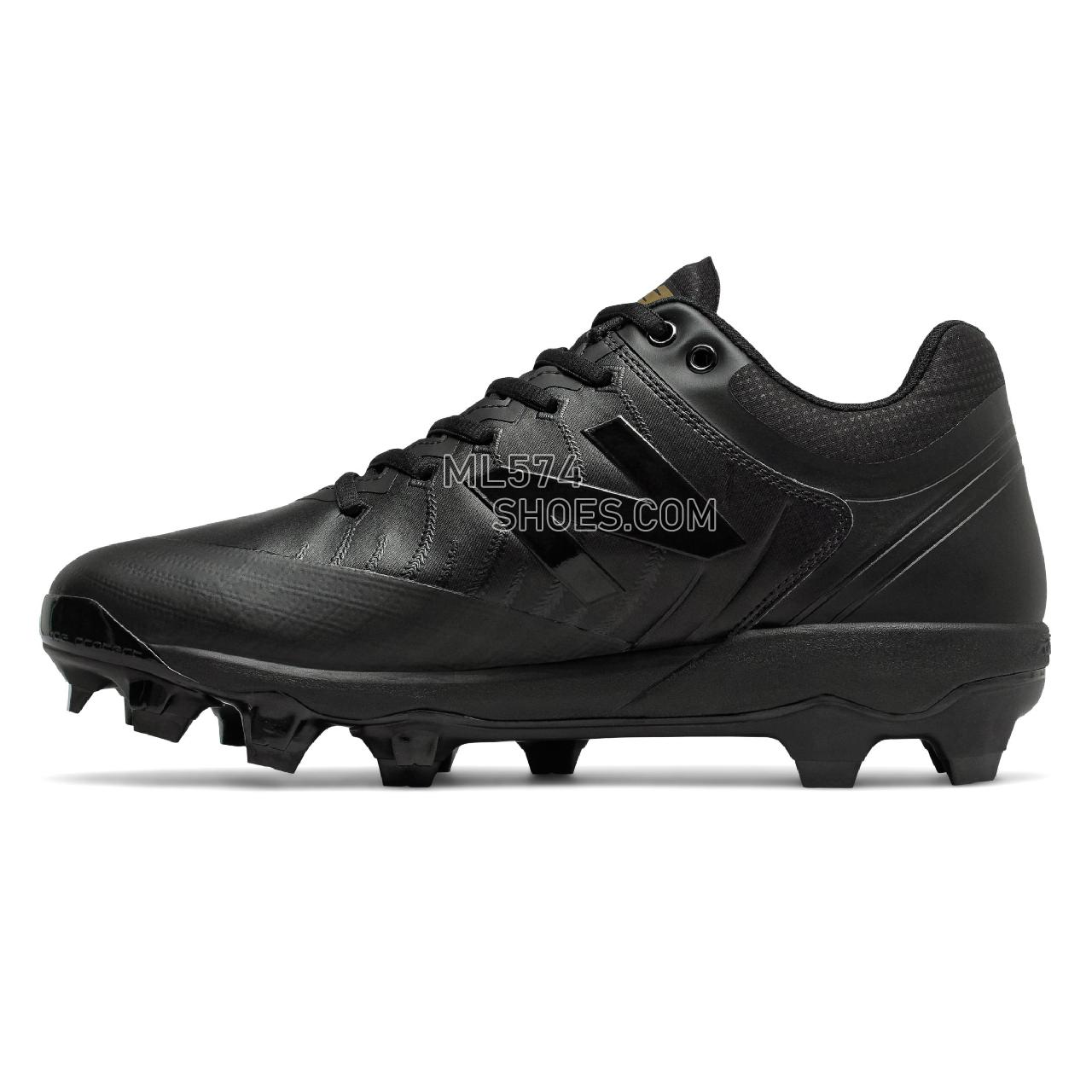 New Balance 4040v5 TPU Triple Black - Men's Baseball Turf - Black with Black Graphite - PL4040X5