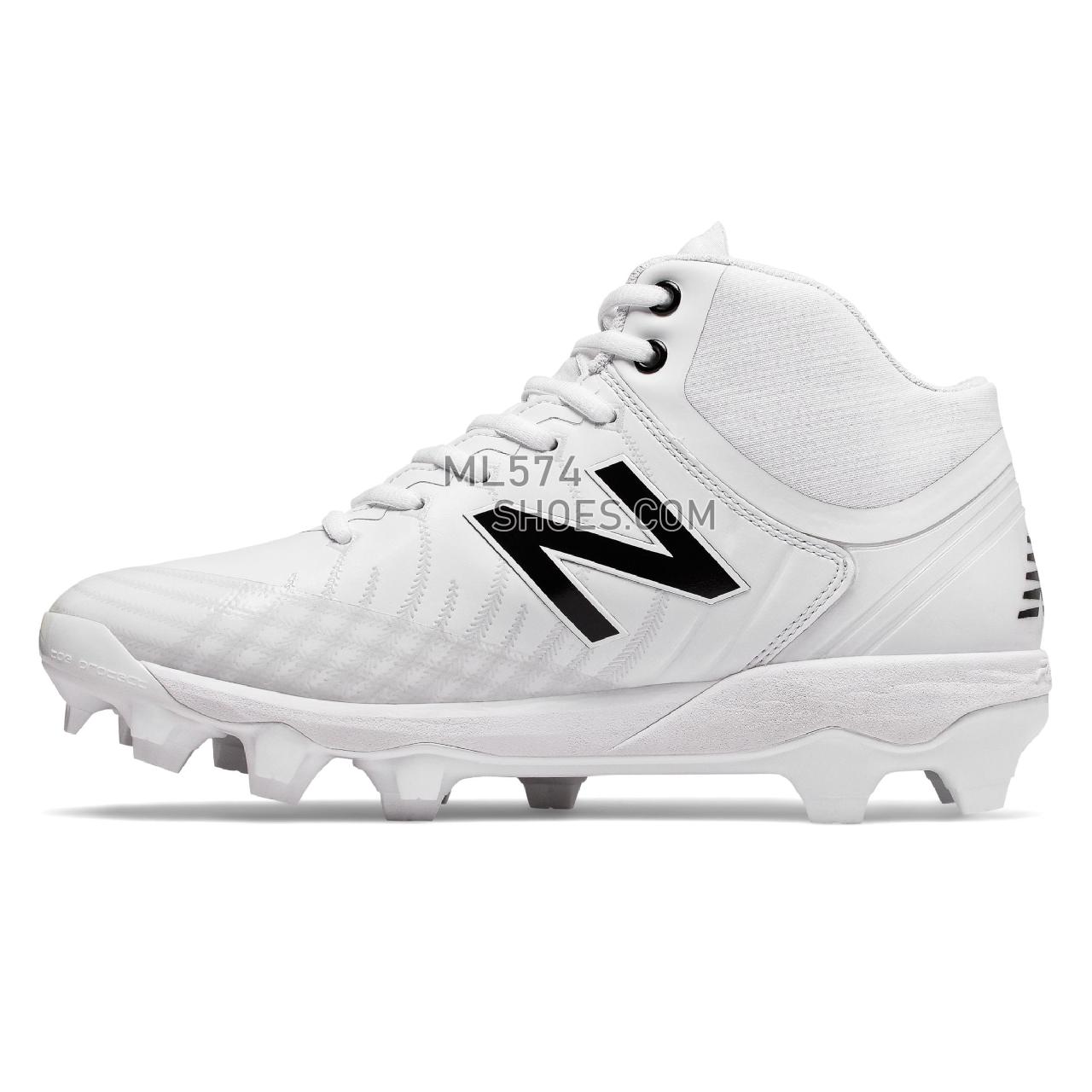 New Balance 4040v5 Mid-Cut TPU - Men's Baseball Turf - White - PM4040W5