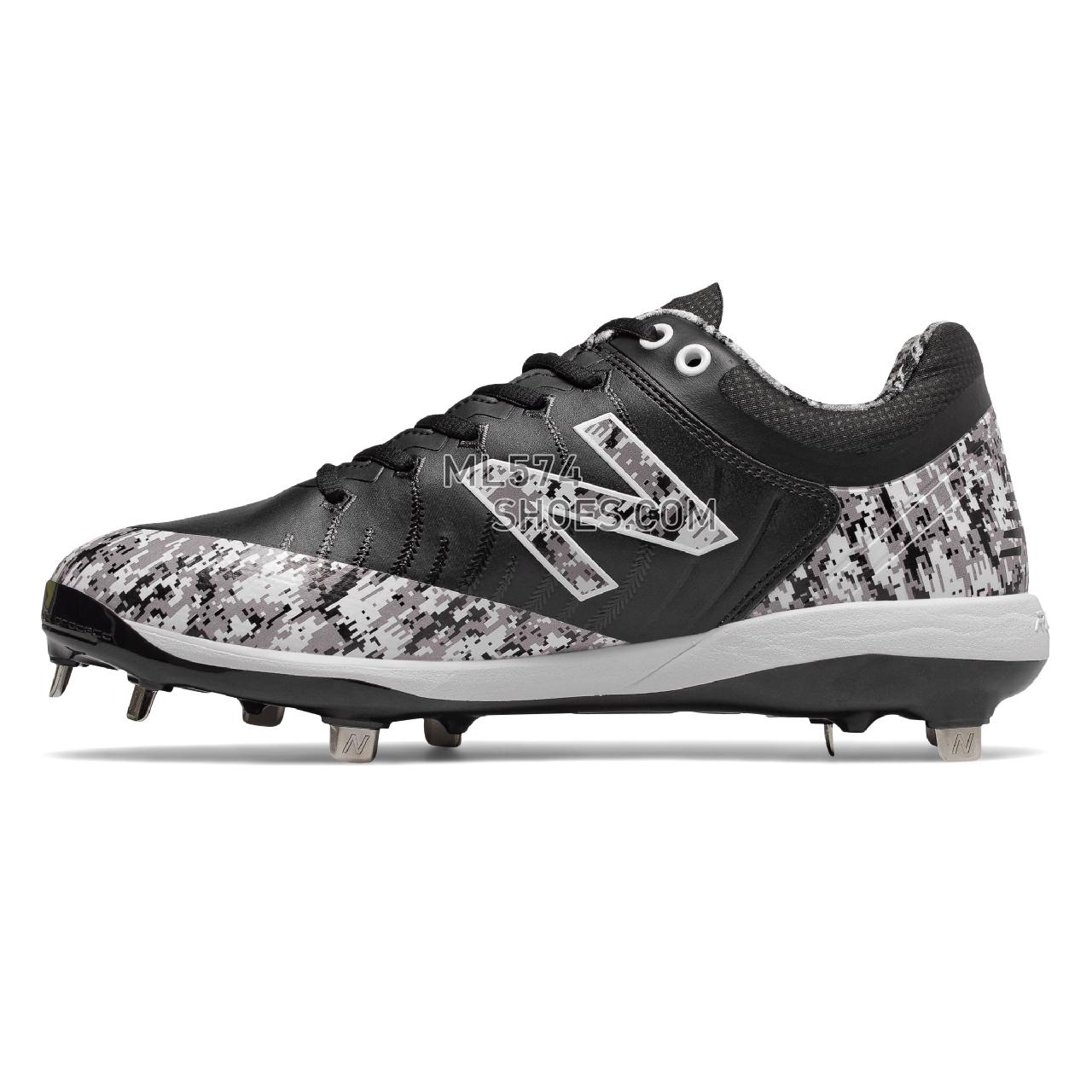 New Balance 4040v5 Pedroia Metal - Men's Baseball Turf - Black Camo with White and Red - L4040PK5