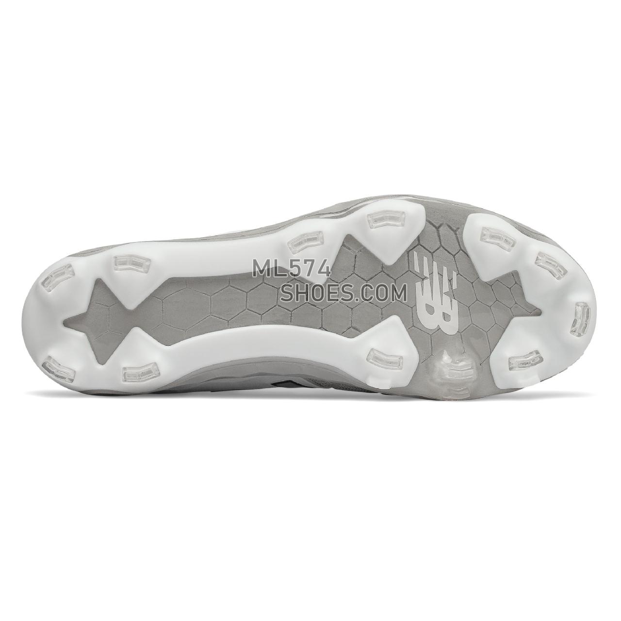 New Balance Fresh Foam 3000v4 Mid-Cut TPU - Men's Baseball Turf - Grey with White - PM3000G4