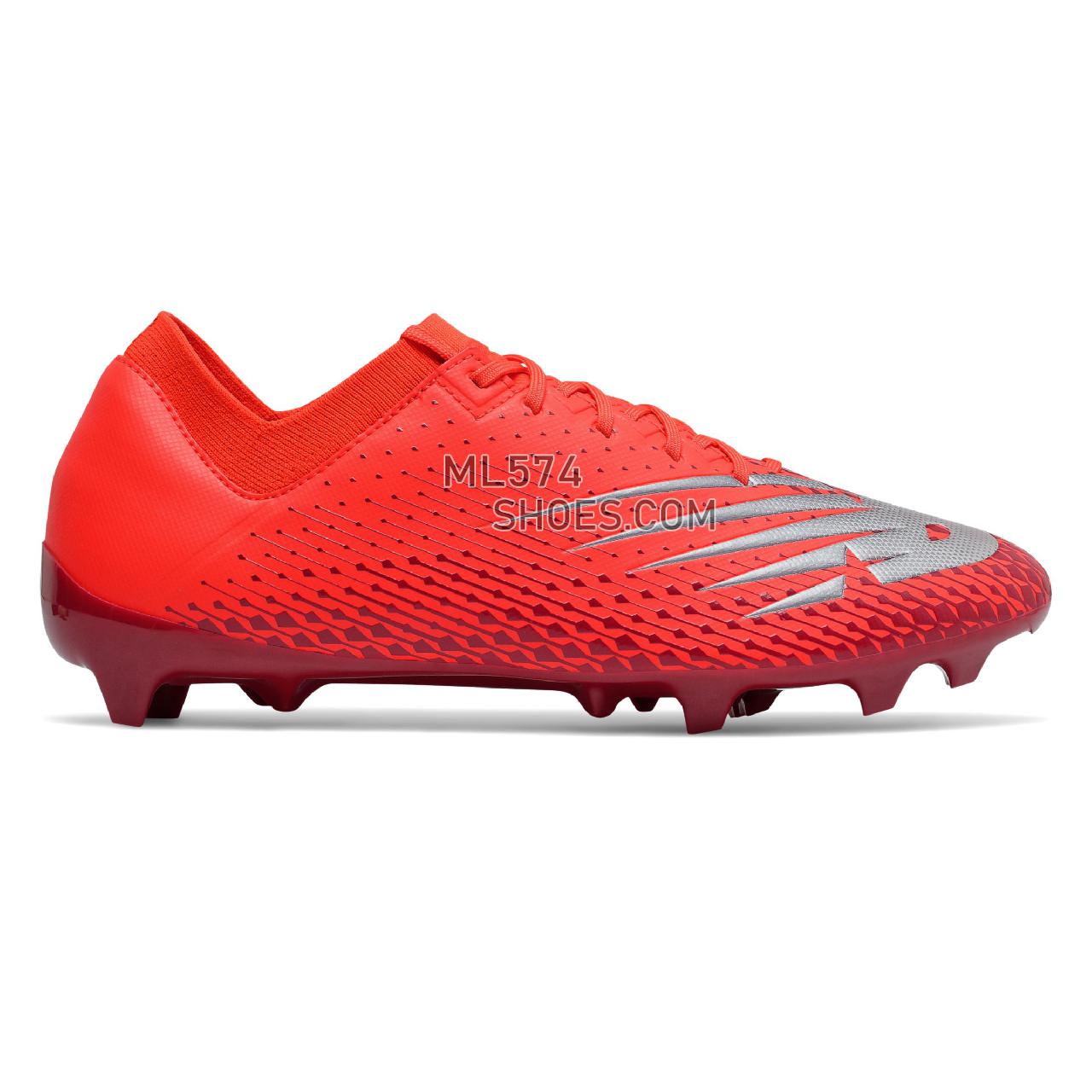 New Balance Furon v6 Dispatch FG - Men's Soccer - Neo Flame with Neo Crimson and Garnet - MSF3FFC6