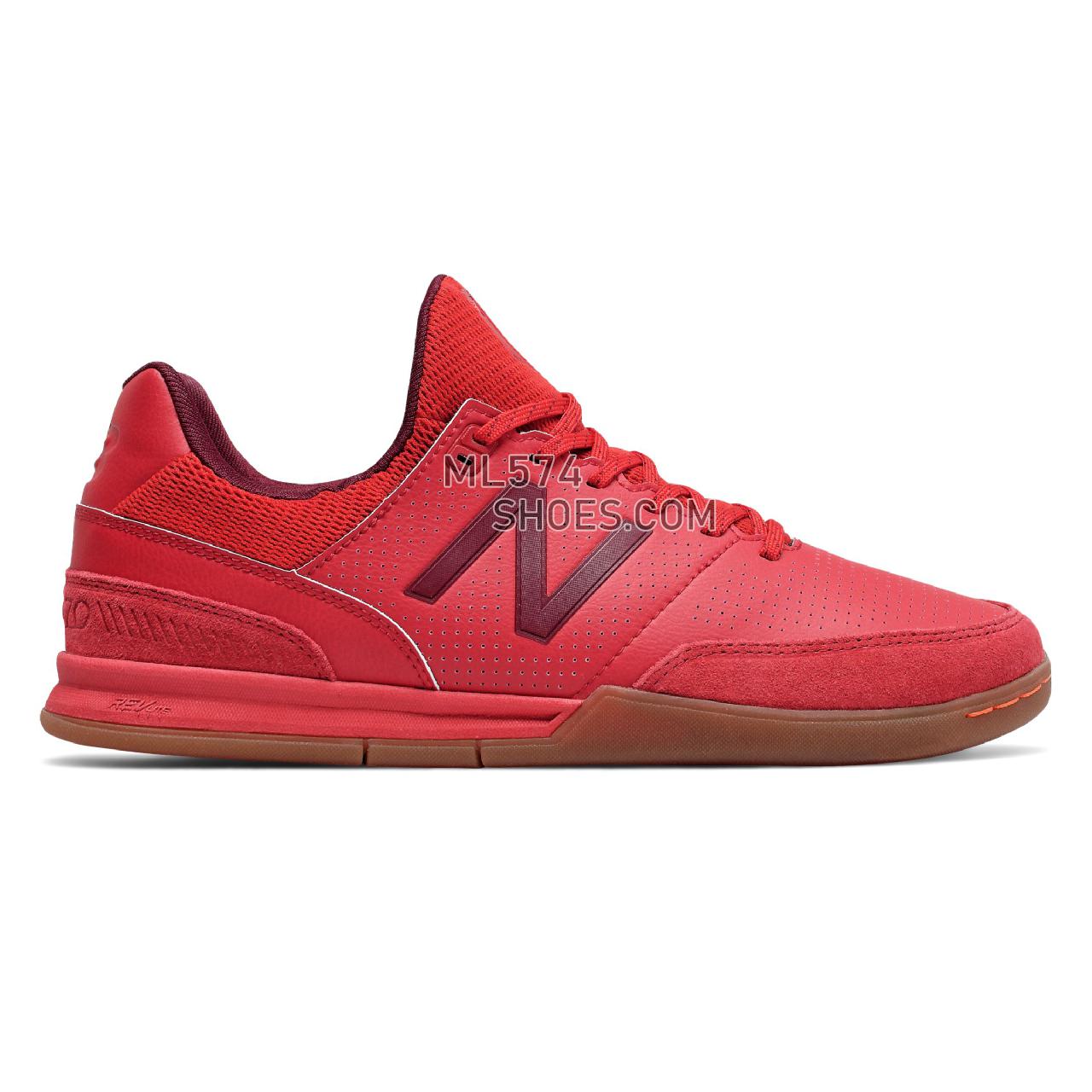 New Balance Audazo v4 Pro IN - Men's Soccer - Team Red with Garnet - MSAPITG4