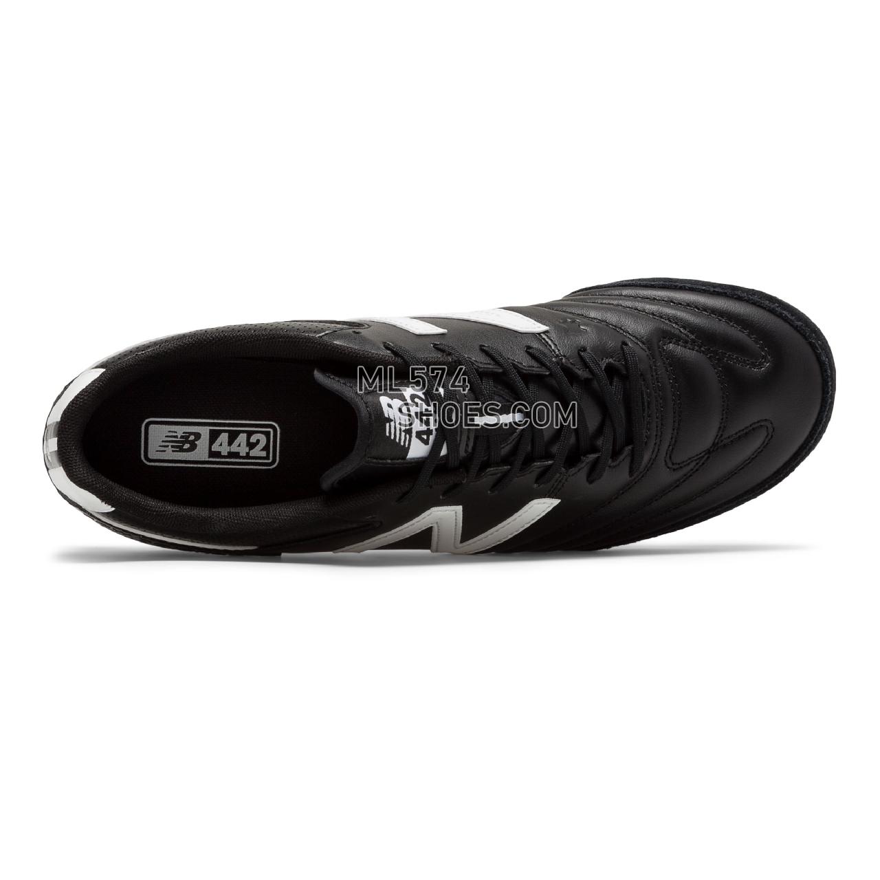 New Balance 442 Team TF - Men's Soccer - Black with White - MSCFTBW1