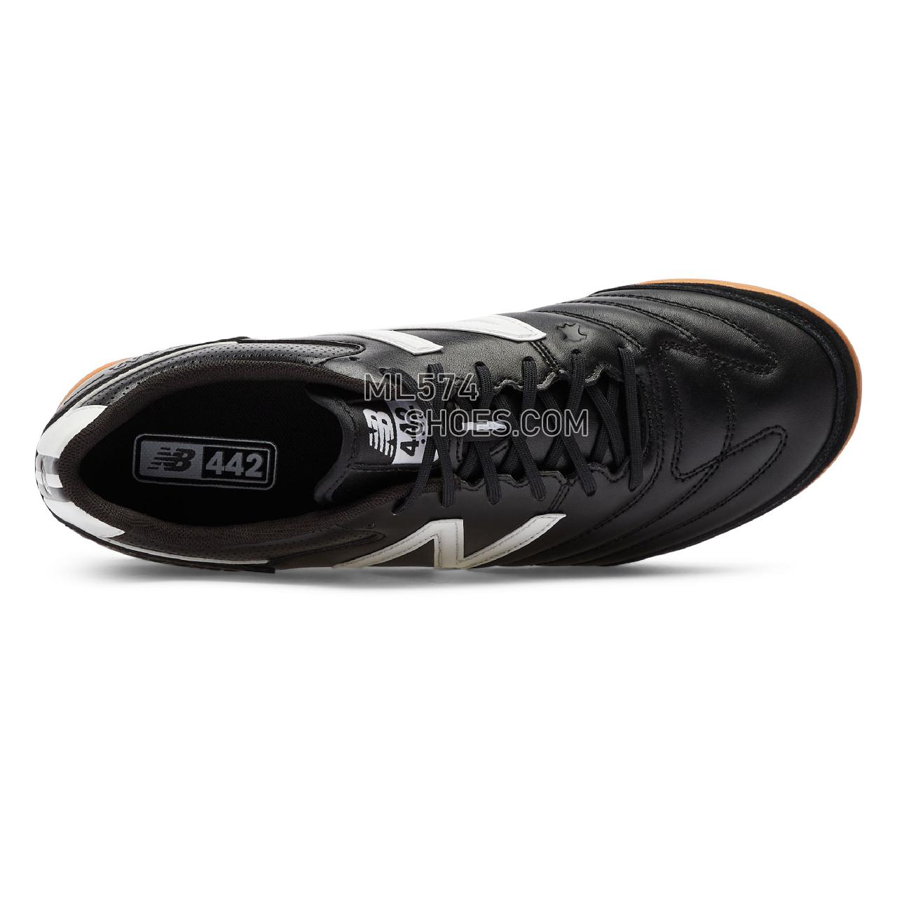 New Balance 442 Team IN - Men's Soccer - Black with White - MSCFIBW1