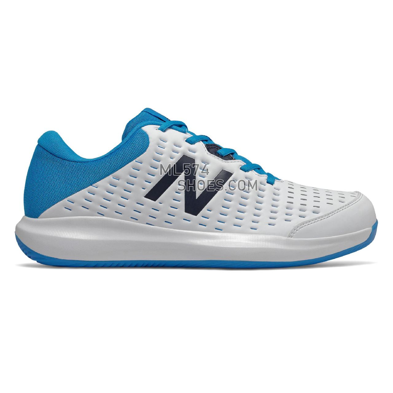 New Balance 696v4 - Men's Tennis - White with Blue and Black - MCH696R4