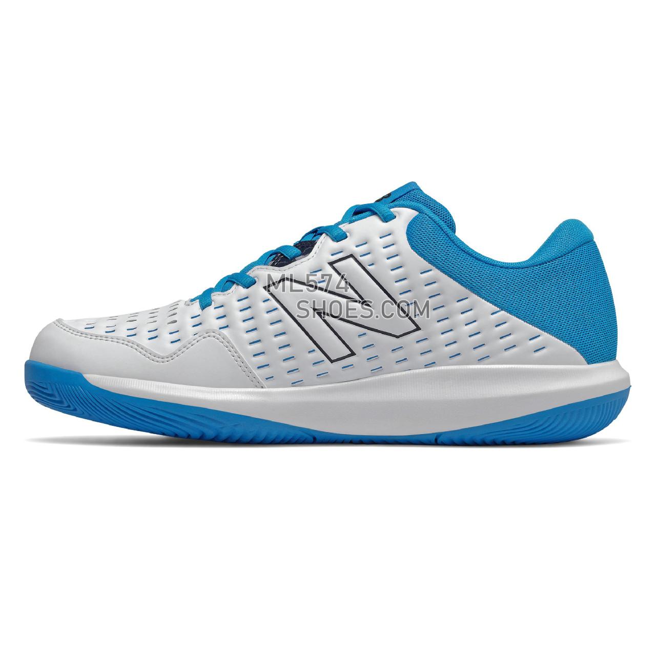 New Balance 696v4 - Men's Tennis - White with Blue and Black - MCH696R4