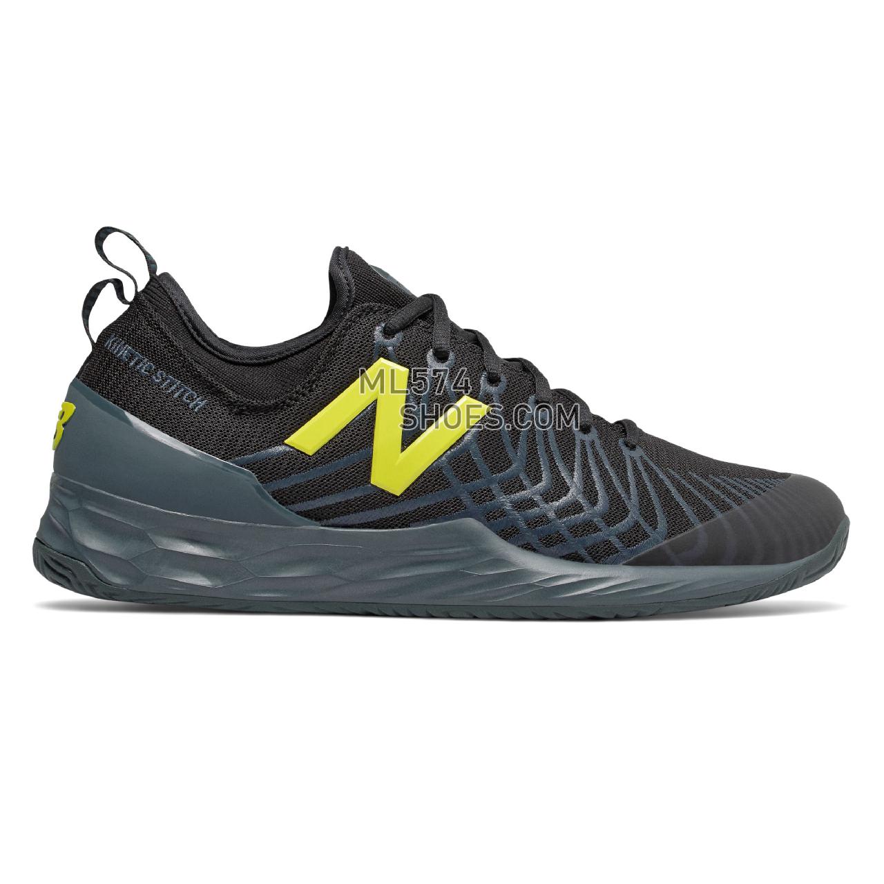 New Balance Fresh Foam Lav - Men's Tennis - Black with Iodine Violet and Sulphur Yellow - MCHLAVIV