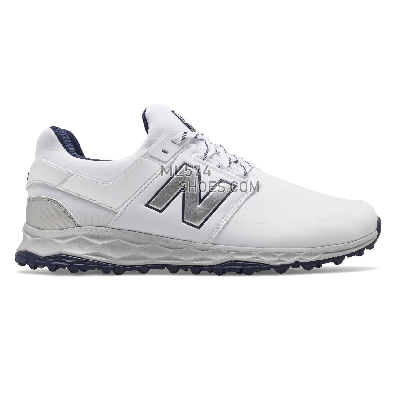 New Balance Fresh Foam LinksSL - Men's Golf - White with Navy - NBG4000WN