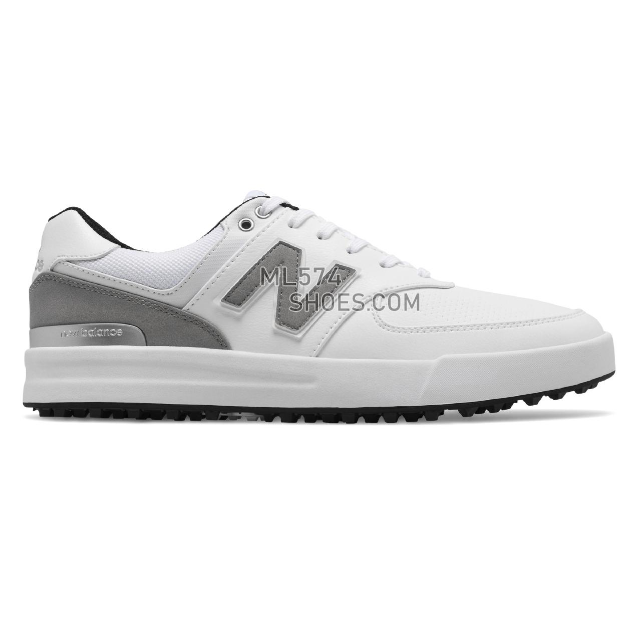 New Balance 574 Greens - Men's Golf - White with Grey - NBG574GWT