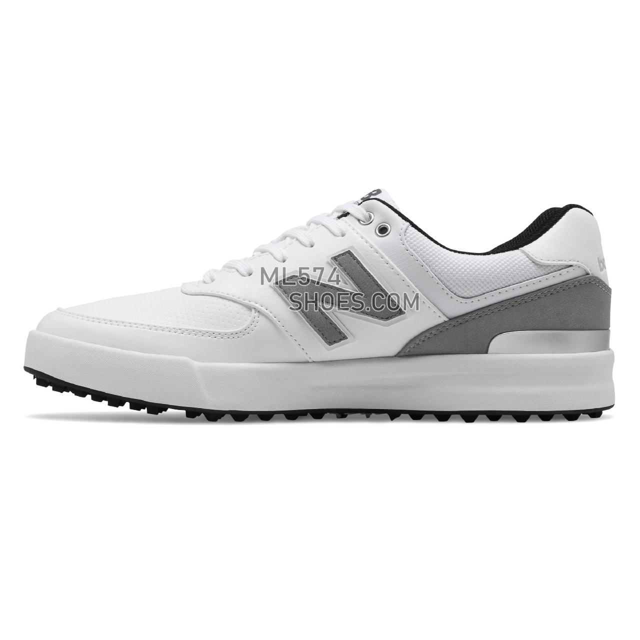 New Balance 574 Greens - Men's Golf - White with Grey - NBG574GWT