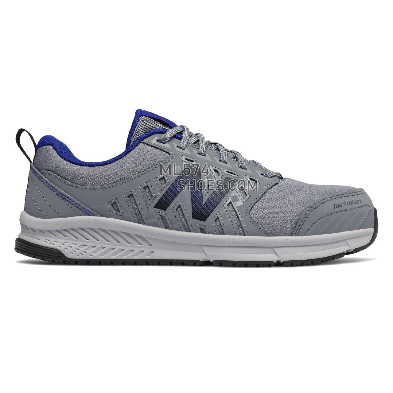 New Balance 412 Alloy Toe - Men's Work - Grey with Royal Blue - MID412G1