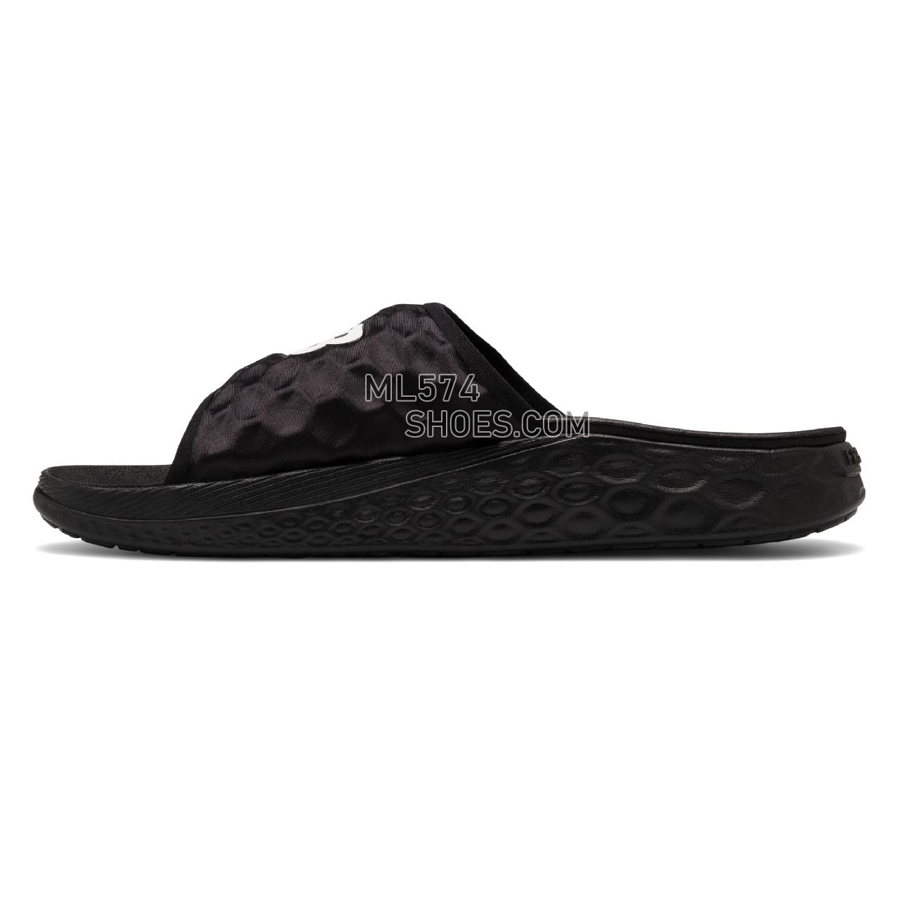 New Balance Fresh Foam Hupoo - Men's Flip Flops - Black with Orca - SMFTEKK1