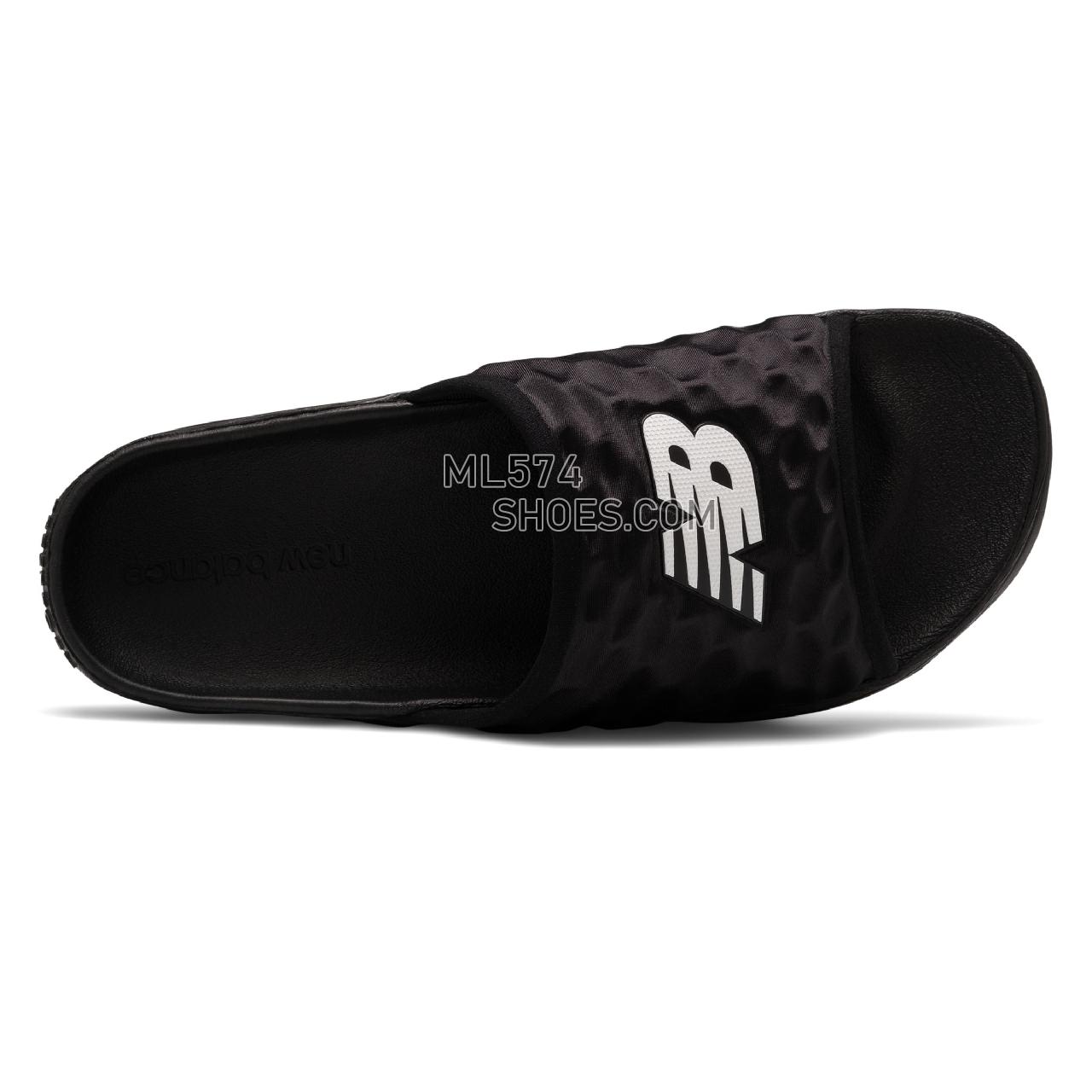 New Balance Fresh Foam Hupoo - Men's Flip Flops - Black with Orca - SMFTEKK1