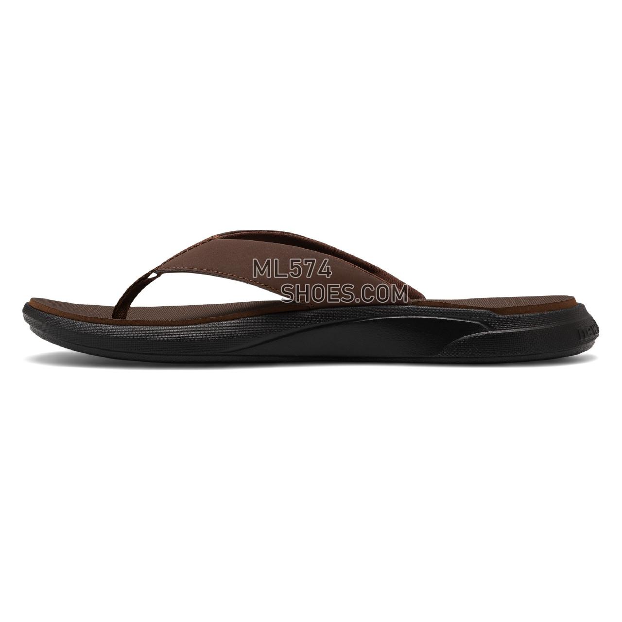 New Balance 340 - Men's Flip Flops - Brown with Black - SMT340B1