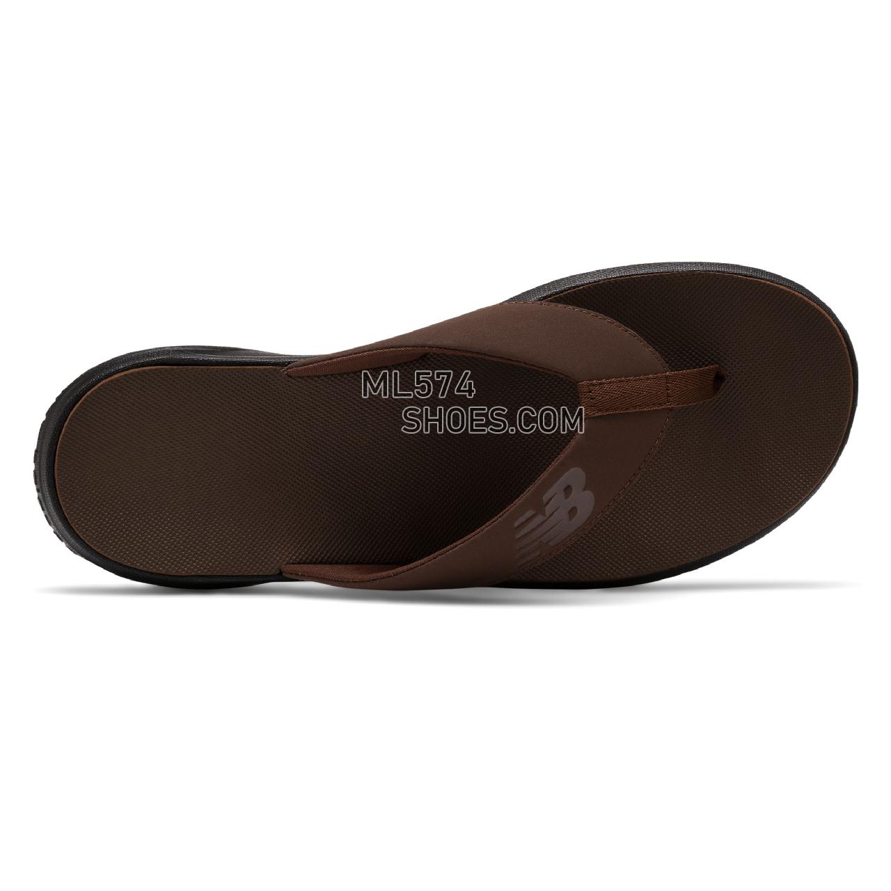 New Balance 340 - Men's Flip Flops - Brown with Black - SMT340B1