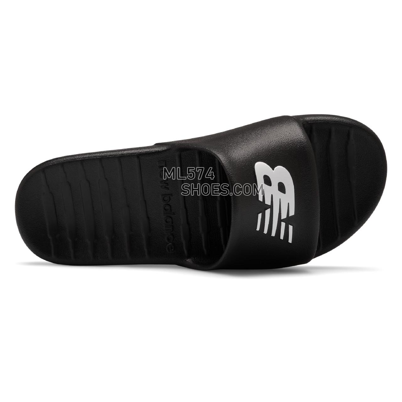 New Balance 100 - Men's Flip Flops - Black with White - SUF100BK