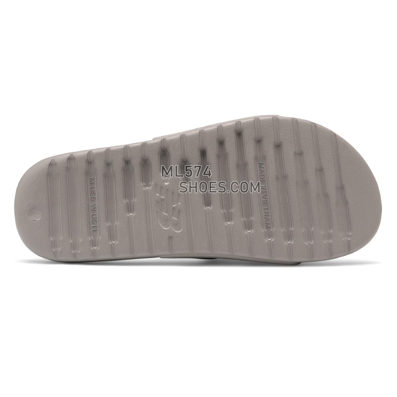 New Balance 100 - Men's Flip Flops - Grey with White - SUF100TG