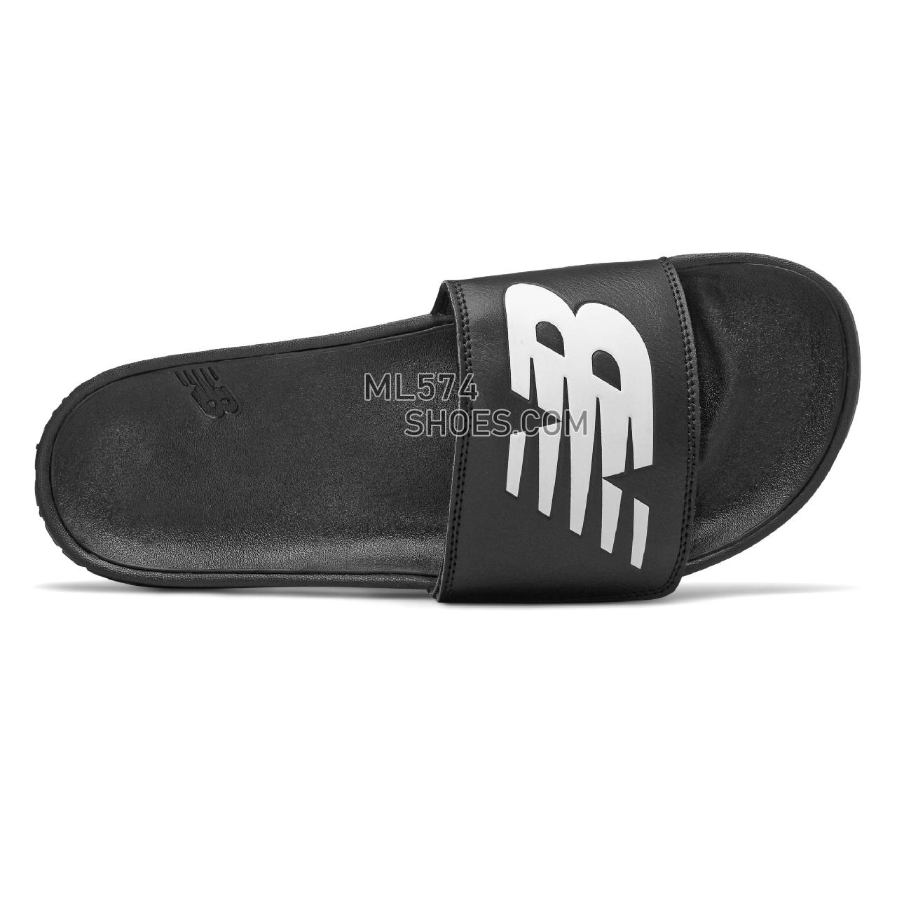 New Balance 200 Adjustable - Men's Flip Flops - Black with White - SMA200B1
