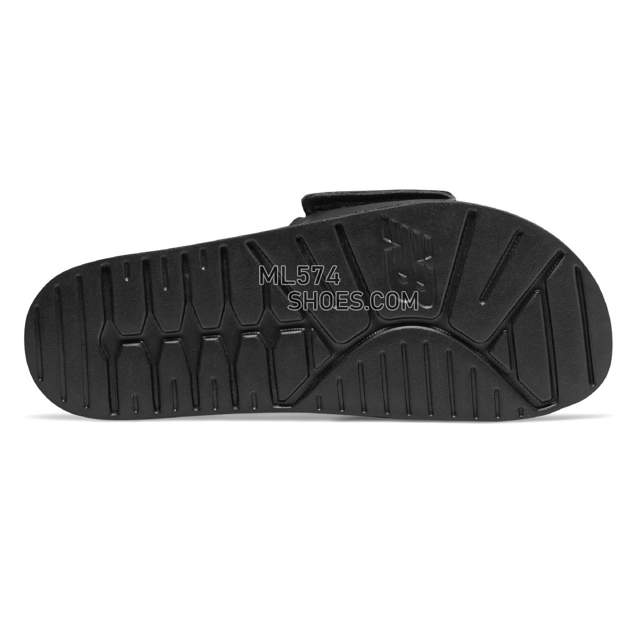 New Balance 200 Adjustable - Men's Flip Flops - Black with White - SMA200B1