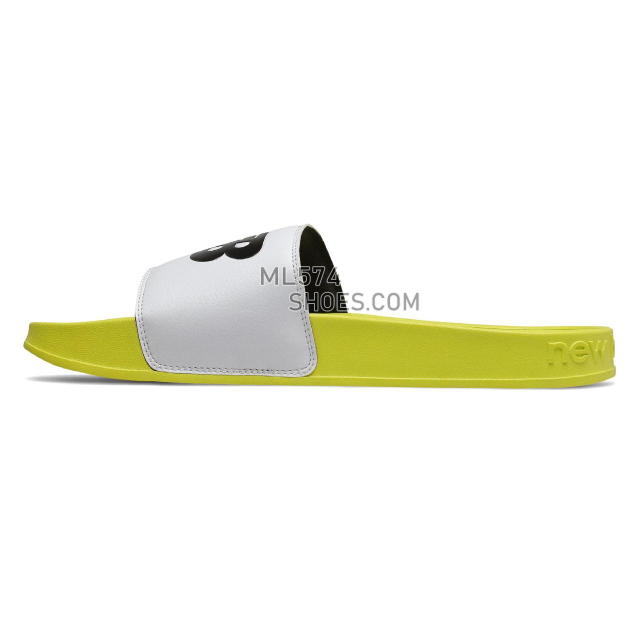 New Balance 200 - Men's Flip Flops - Black with Munsell White and Sulphur Yellow - SMF200BY