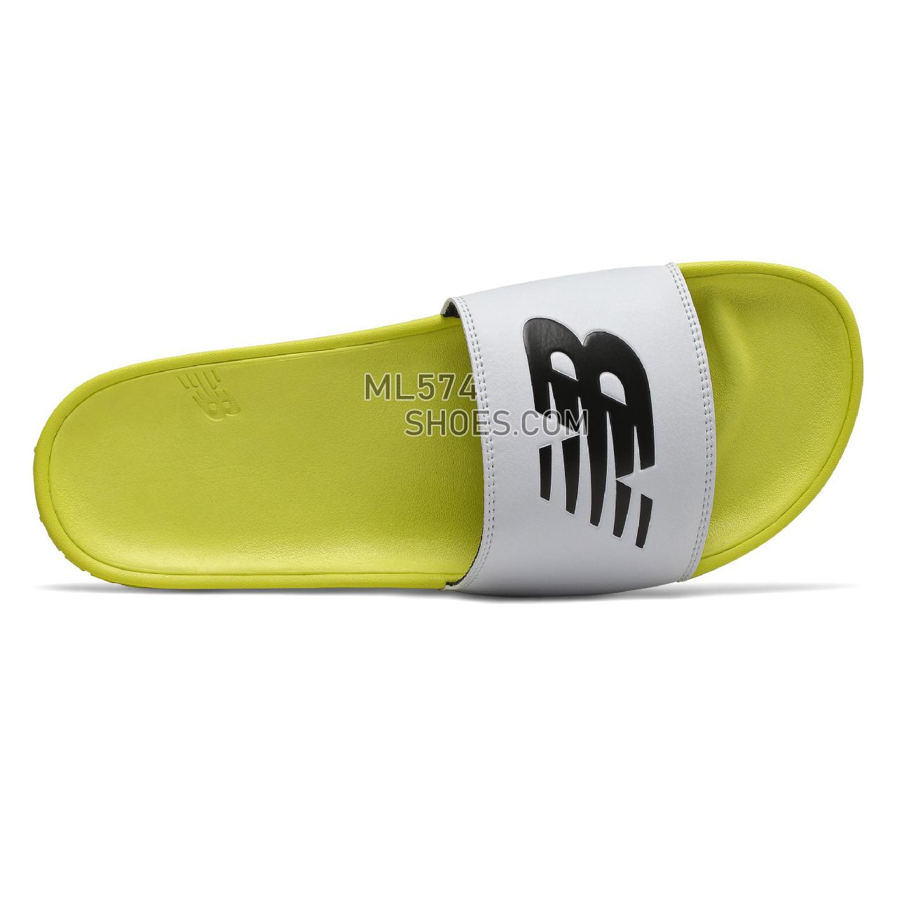 New Balance 200 - Men's Flip Flops - Black with Munsell White and Sulphur Yellow - SMF200BY