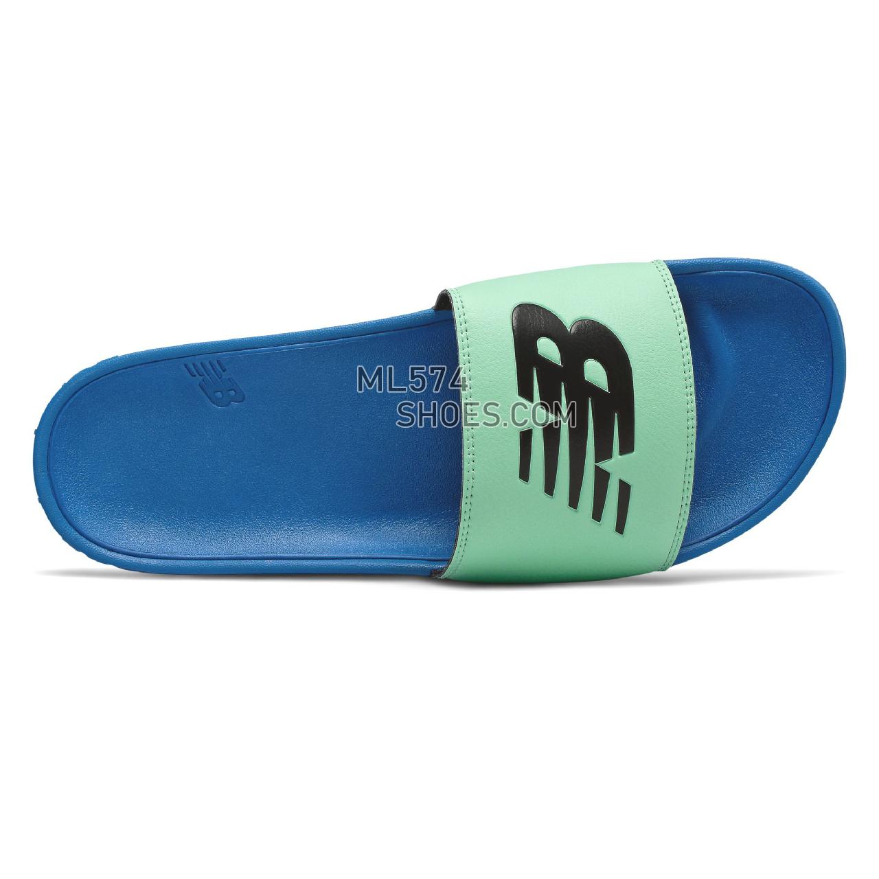 New Balance 200 - Men's Flip Flops - Neo Mint with Black and Vision Blue - SMF200MB