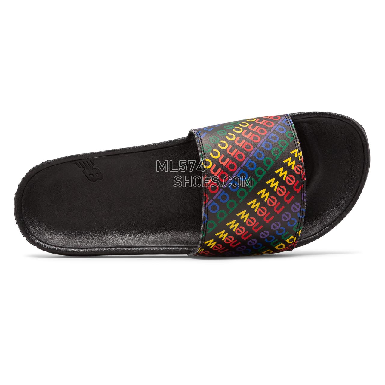 New Balance 200 Pride Pack - Men's Flip Flops - Black with Rainbow - SMF200M2