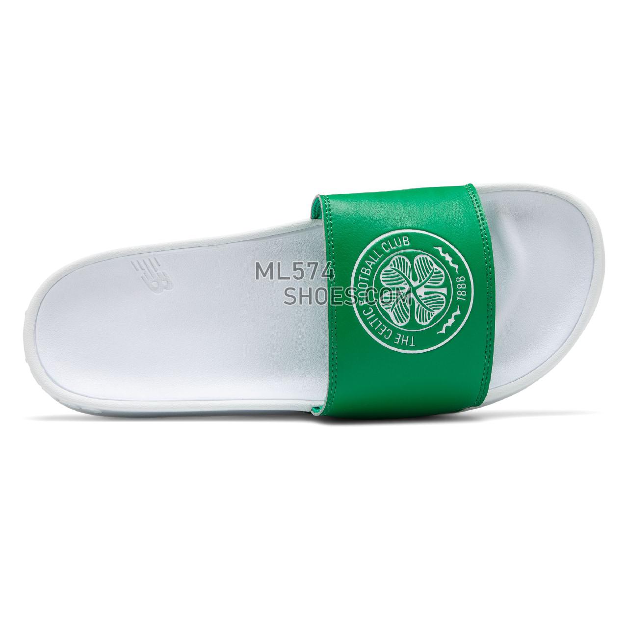 New Balance 200 Celtic FC - Men's Flip Flops - White with Jolly Green - SMF200CF
