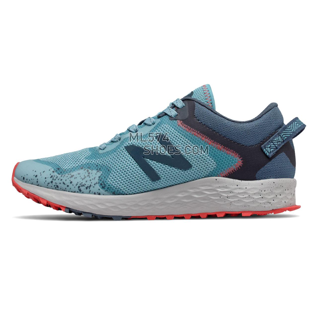 New Balance Fresh Foam Arishi Trail - Women's Trail Running - Wax Blue with Stone Blue and Light Aluminum - WTARISB1