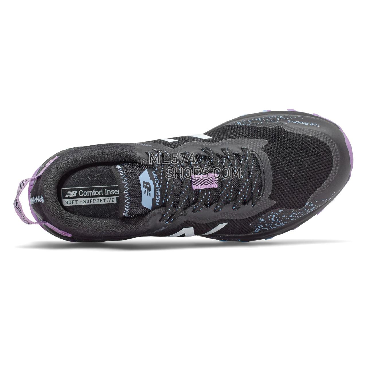 New Balance Fresh Foam Arishi Trail - Women's Trail Running - Black with Purple and Neo Violet - WTARISK1