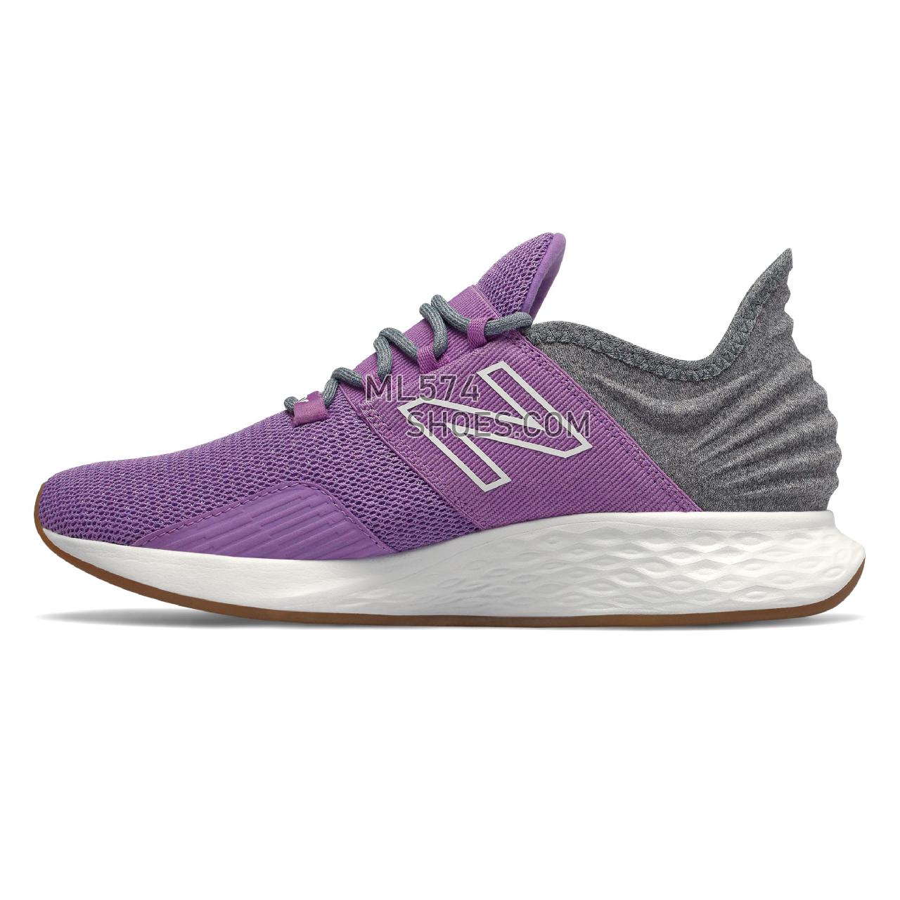 New Balance Fresh Foam Roav Tee Shirt - Women's Neutral Running - Neo Violet with Light Aluminum - WROAVTV